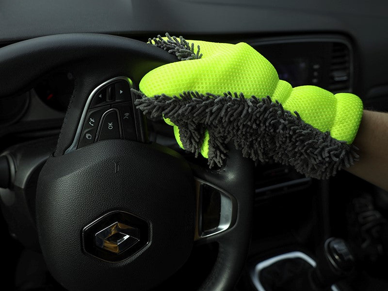 CARMOTION mikrofiber vaskehandske med mesh