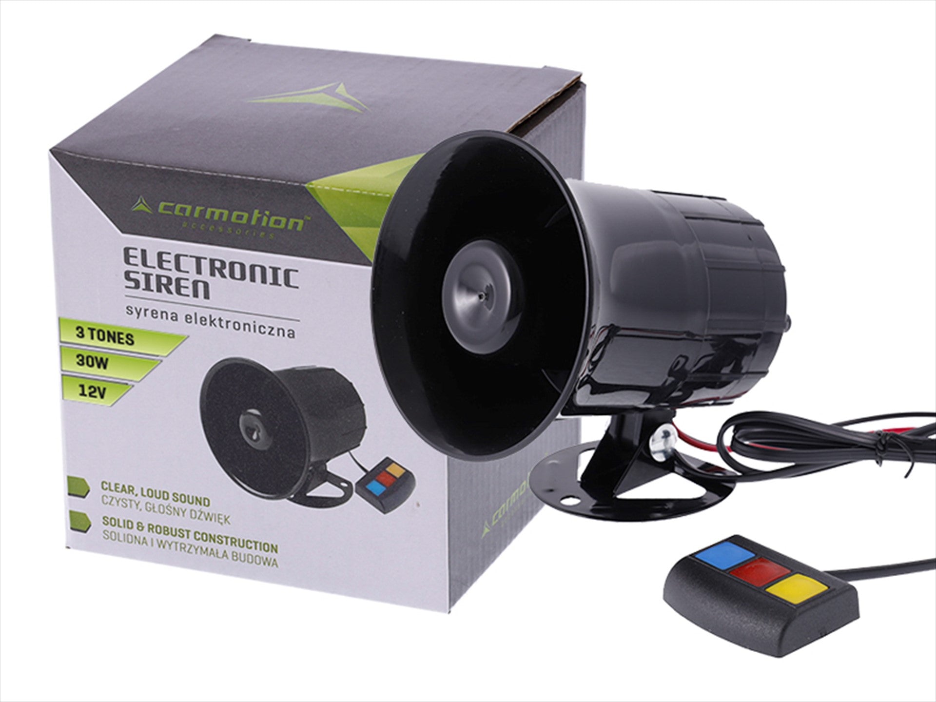 CARMOTION 3-toners sirene til 12V-system