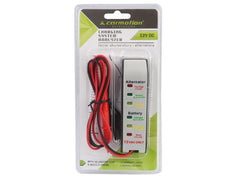 12V batteri- og generatortester fra CARMOTION med LED-indikatorer
