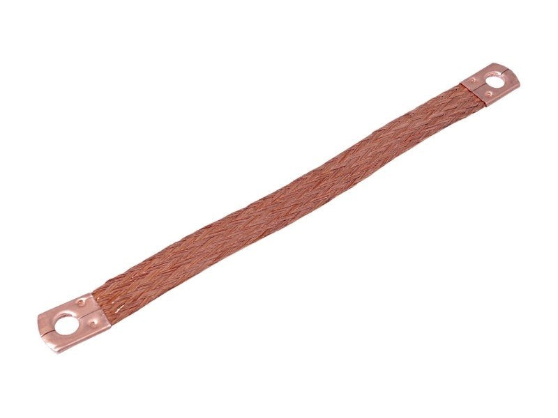 Stelfletning 220 mm i kobber med øjer i begge ender