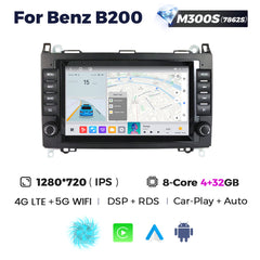 Mercedes-Benz/VW - 8" Radio m. Apple CarPlay og Android Auto (4+32GB)