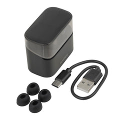 In-ear høretelefoner med ladeetui og USB-C opladning