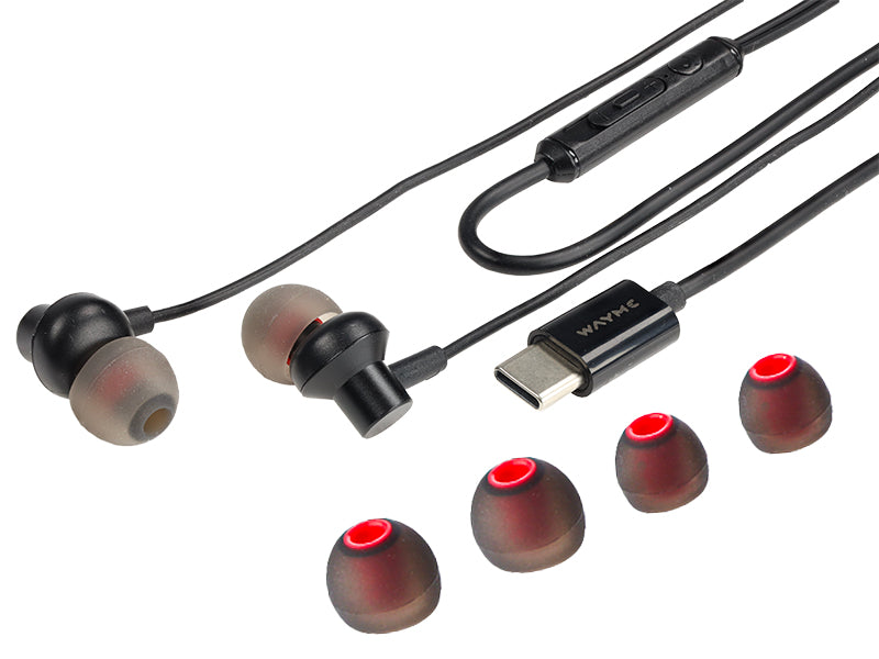 In-ear høretelefoner fra WAYME med kabel og USB-C
