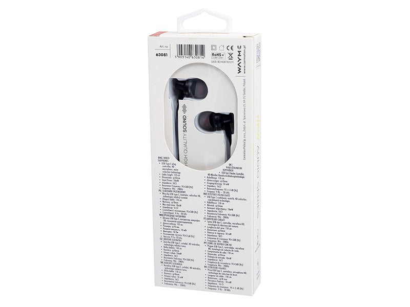 USB-C høretelefoner i in-ear design fra WAYME