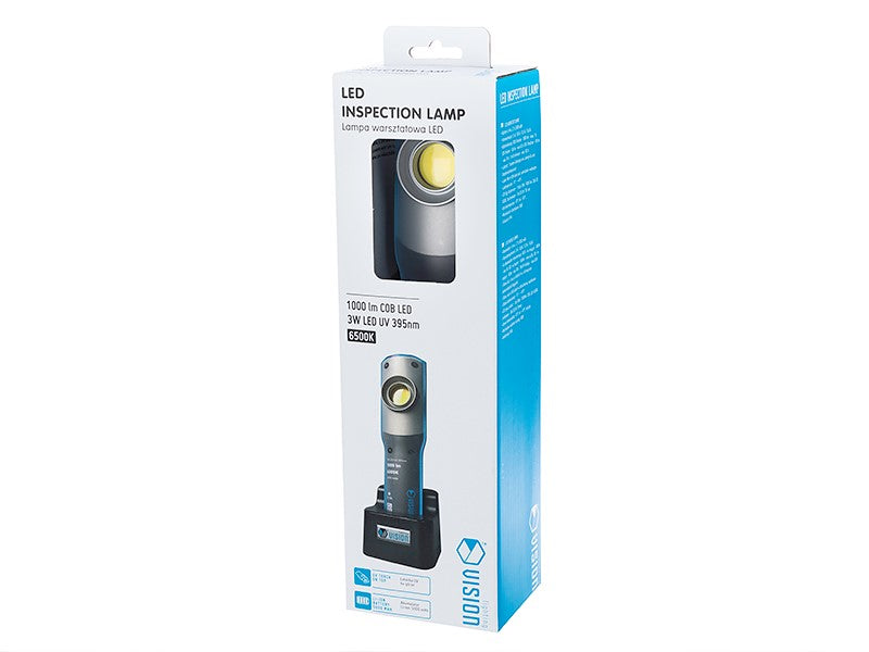 Værkstedslampe med 10W COB LED, magnet og drejekrog