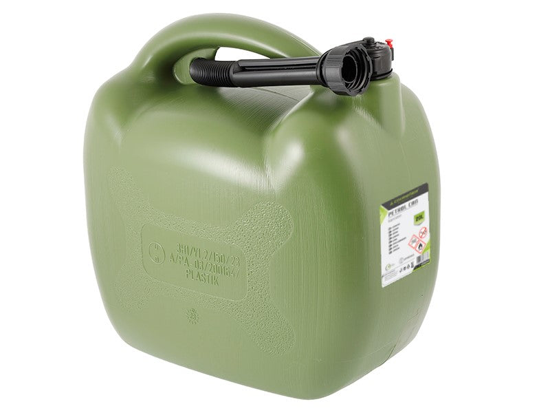 Brændstofdunk i plast 20 liter oval khaki