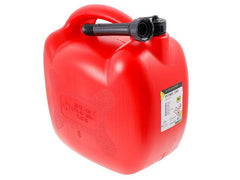 Oval rød benzindunk i plast på 20 liter fra CARMOTION