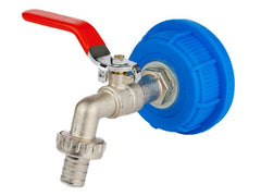 Rødt taphane låg 61 mm 1/2 tomme med metalhane