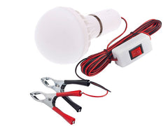 LED arbejdslampe 12V med krokodilleklemmer fra CARMOTION