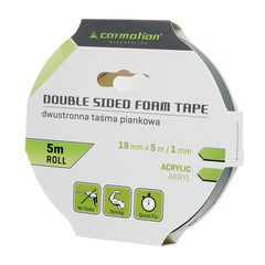 Monteringstape i akrylskum 19 mm bred og 5 m lang