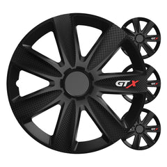 GTX hjulkapsler i 17 tommer carbon sort, sæt med 4 stk.