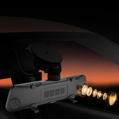 Bakspejl Dashcam med For- og Bakkamera – 10” IPS Touchskærm, Full HD 1080P