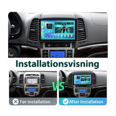 Hyundai Santa Fe 2006-2012 – 9" Radio m. Apple CarPlay og Android Auto