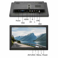 10,1" HD LCD Monitor – Mini Skærm til Bil, TV og Computer
