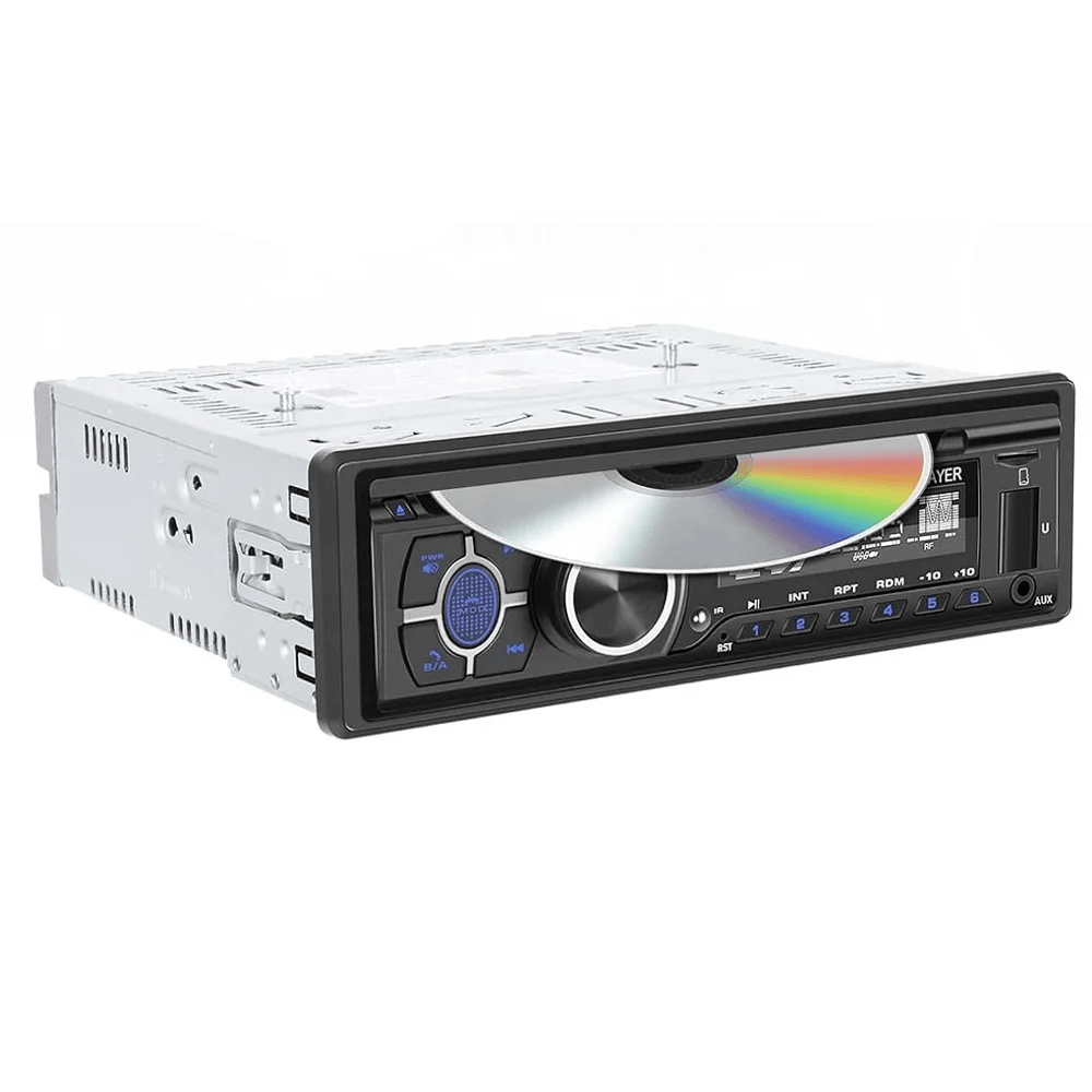 1 DIN bilradio med indbygget CD-afspiller, Bluetooth, FM/AM, USB, SD og AUX