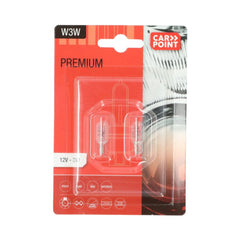Carpoint Premium-bilpærer 12V W3W 2 stk.