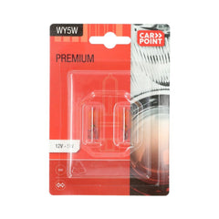 Carpoint Premium-bilpærer 12V WY5W 2 stk.