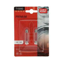 Carpoint Carpoint Premium-bilpærer 12V T15x43 2 stk.