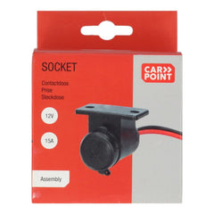 Carpoint 1-vejs påbygningsstik 1x12/24V