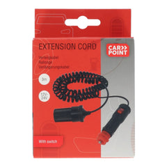 Carpoint-forlængerledning 12 V, 250 cm, 5 A, med tænd/sluk-kontakt