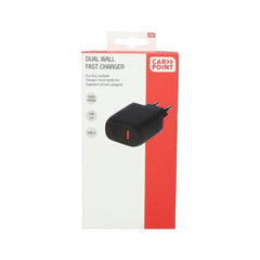Carpoint hurtigoplader med to porte (væg) – 20 W USB-C + 18 W USB-A 3.0
