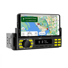 Universel 1-DIN Radio med telefonholder, USB-C og Bluetooth 5.1