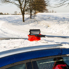 Teleskopisk snebørste med isskraber og gummiskraber – 98–134 cm