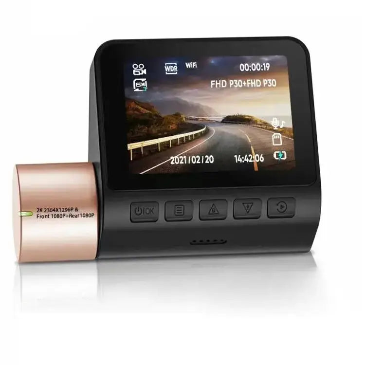 2K Dashcam m. WiFi & Parkeringsovervågning (For/Bag)
