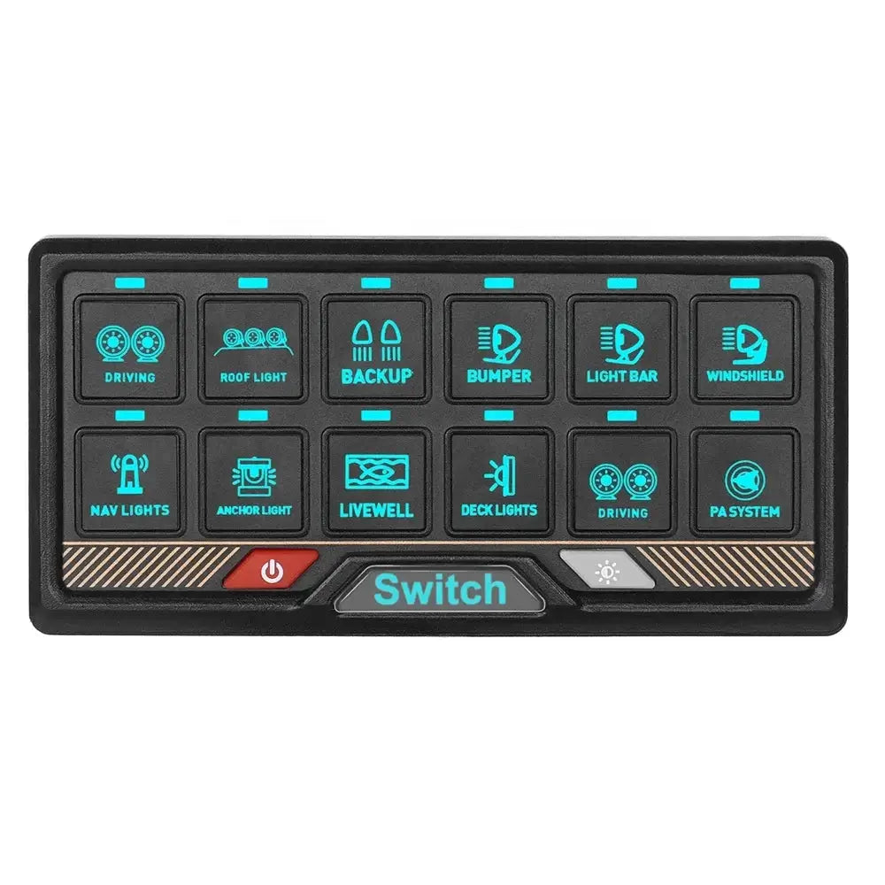 RGB 12-knappers Panel med Touchbetjening – 12V/24V Styrepanel