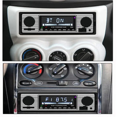 1 DIN Bilradio med Bluetooth, USB & Retro Design