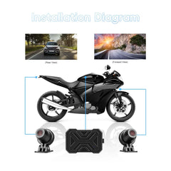 Motorcykel Dashcam 1080P HD – For & Bag Kamera med DVR og WiFi
