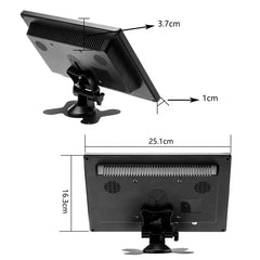 10,1" HD LCD Monitor – Mini Skærm til Bil, TV og Computer
