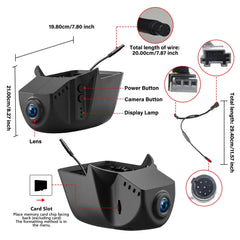 4K Skjult Dashcam til Volkswagen Tiguan 2020-2026 – Plug & Play