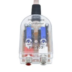 2-Kanals High to Low Converter – RCA Line Output Adapter til Bilradio