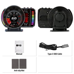 3.5" Head-Up Display (HUD) til Bil – Digital Speedometer med OBD2