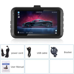 3,0" Full HD 1080P Dashcam med Dobbelt Kamera