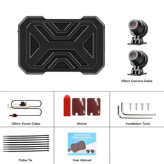 Motorcykel Dashcam 1080P HD – For & Bag Kamera med DVR og WiFi