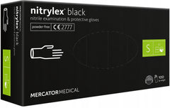 Sorte Nitrylex Basic nitrilhandsker i størrelse S, 100 stk.