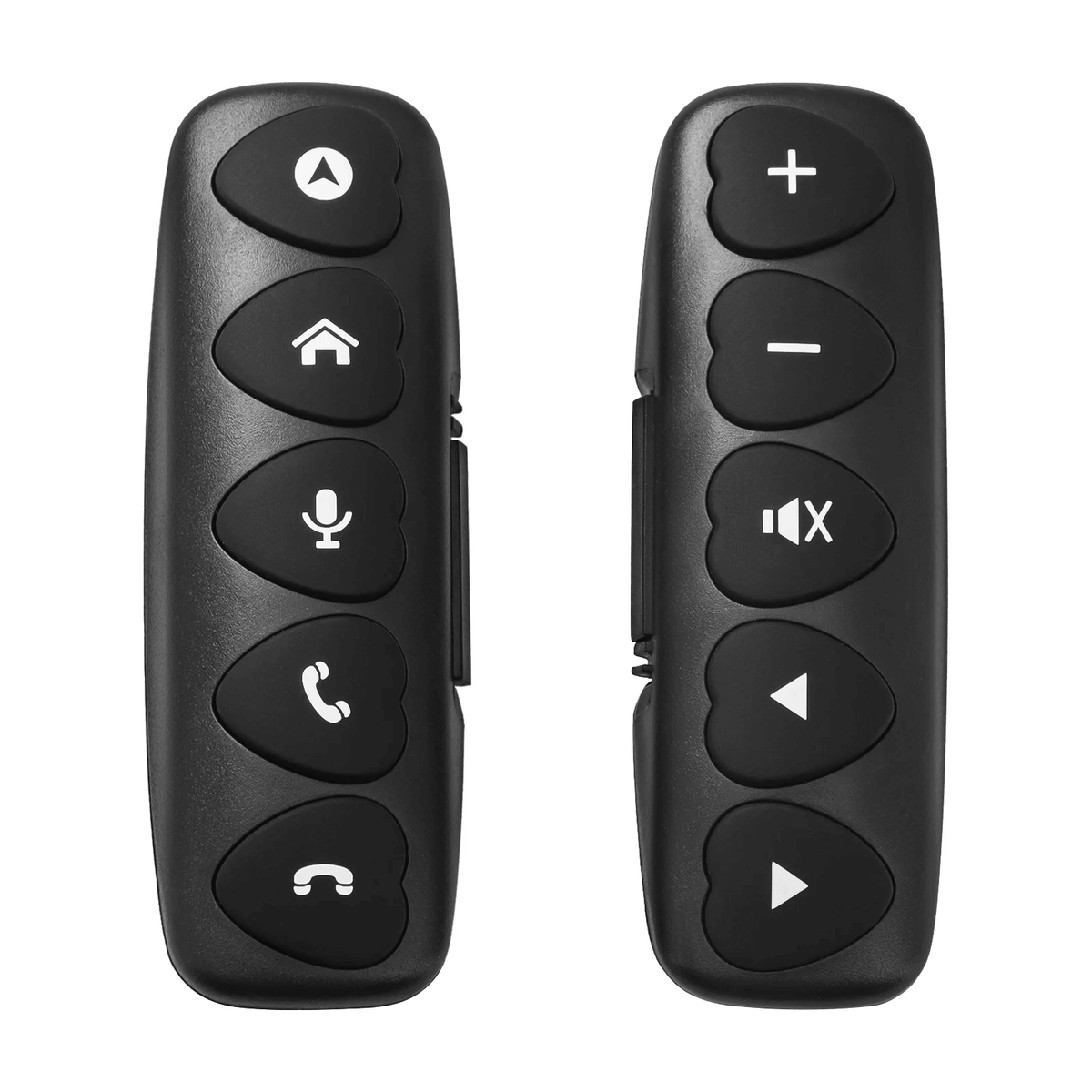 Trådløs Ratbetjening med 10 Knapper – Universal LED Fjernbetjening til Bilradio & Navigation, top view of control remote.
