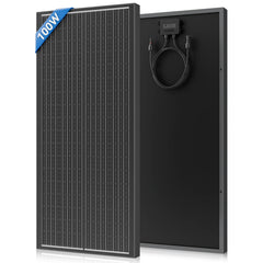 100W Solpanel – 2 stk. Monokrystallinske Solpaneler (200W Samlet)