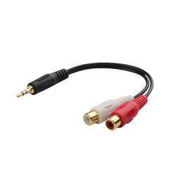 3,5 mm AUX jack (han) til RCA (hun) splitter